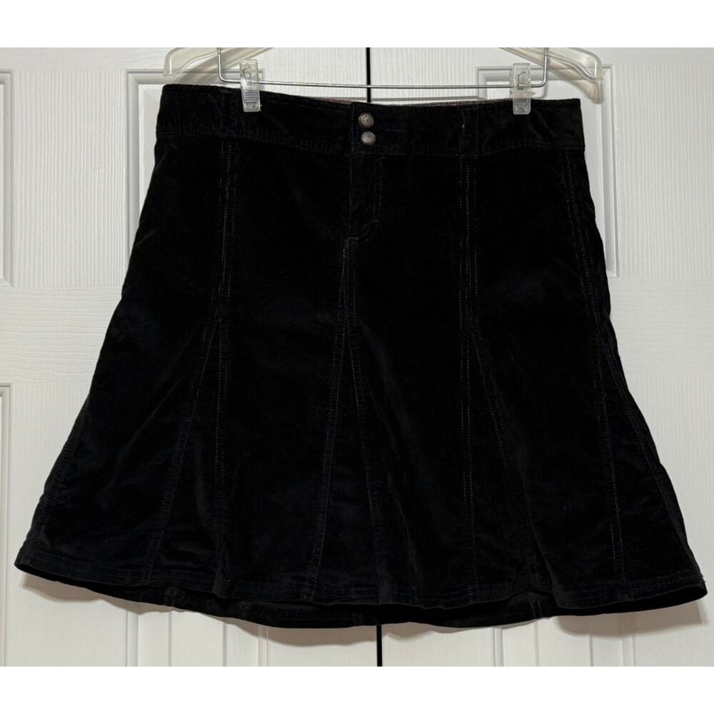 Athleta A-Line Corduroy Skirt, Black, Size 10